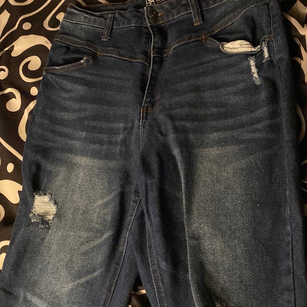 Ripped blue Jeans brand (NOBO) size 15 high rise